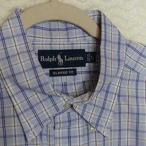 Ralph Lauren Classic Fit Short Sleeve Button Down Large